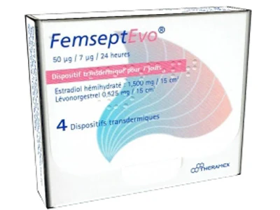 Femseptevo (Франция) — непрерывная схема, 4 пластыря на месяц.