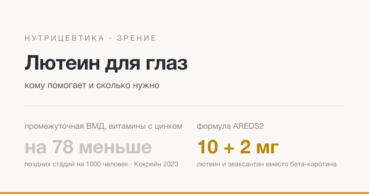 Лютеїн для очей: кому допомагає і скільки потрібно