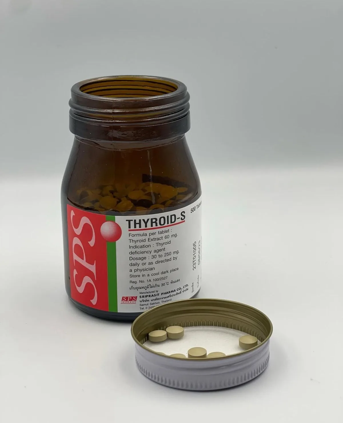 THYROID-S Экстракт щитовидной железы 60 мг 500 таблеток 2
