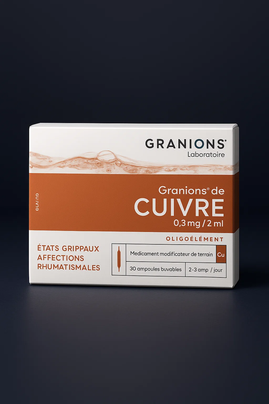 GRANIONS CUIVRE (Медь) – 30 ампул (Франция)