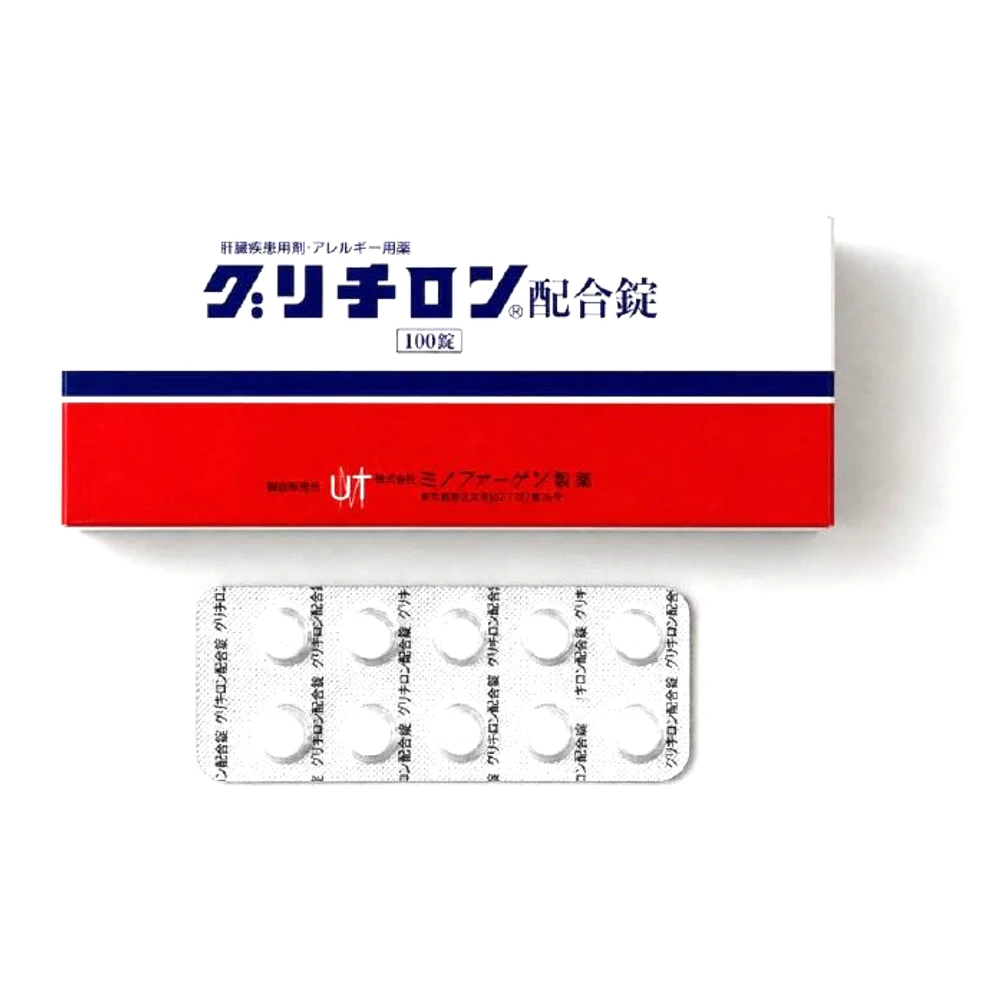 Glycyron combination tablets (グリチロン配合錠, Minophagen, Japan), 100 tablets