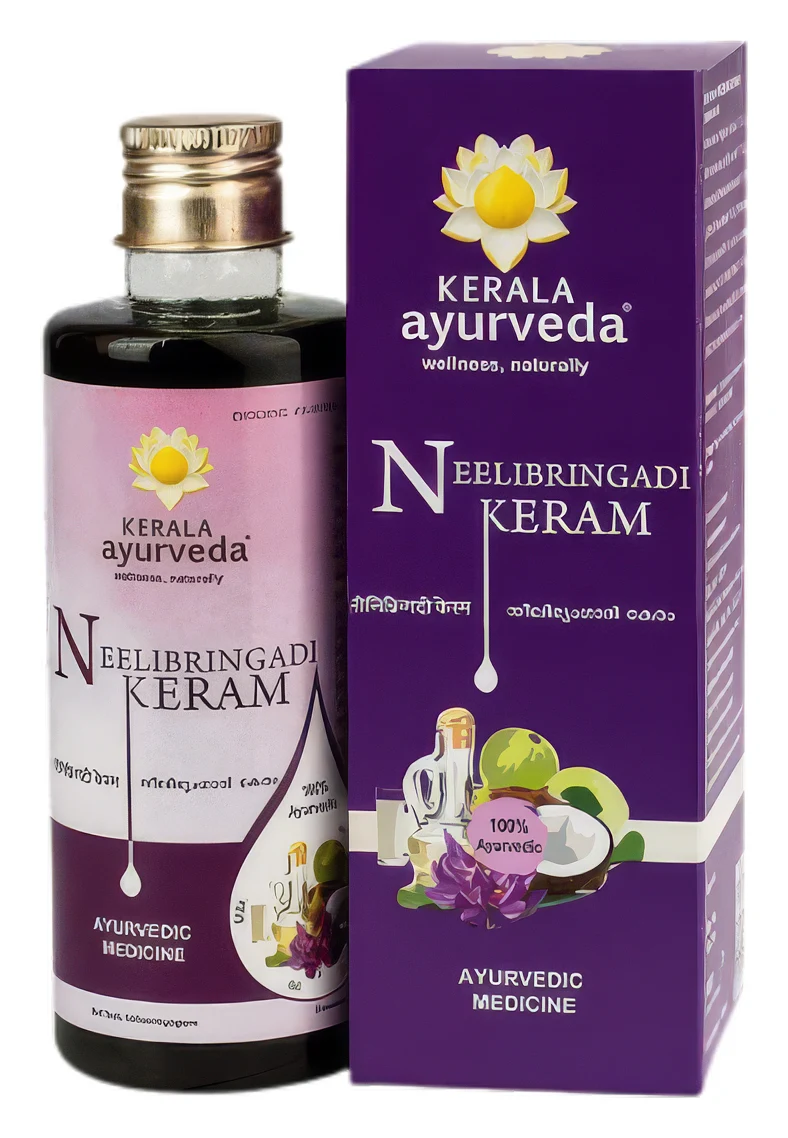 Kerala Ayurveda Neelibringadi Keram hair oil with bhringraj, 200 ml