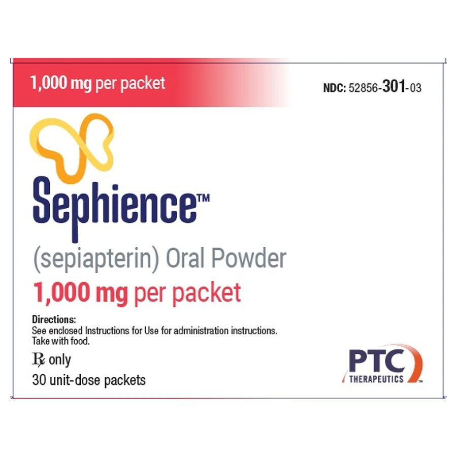 Sephience (sepiapterin) 1000 mg oral powder