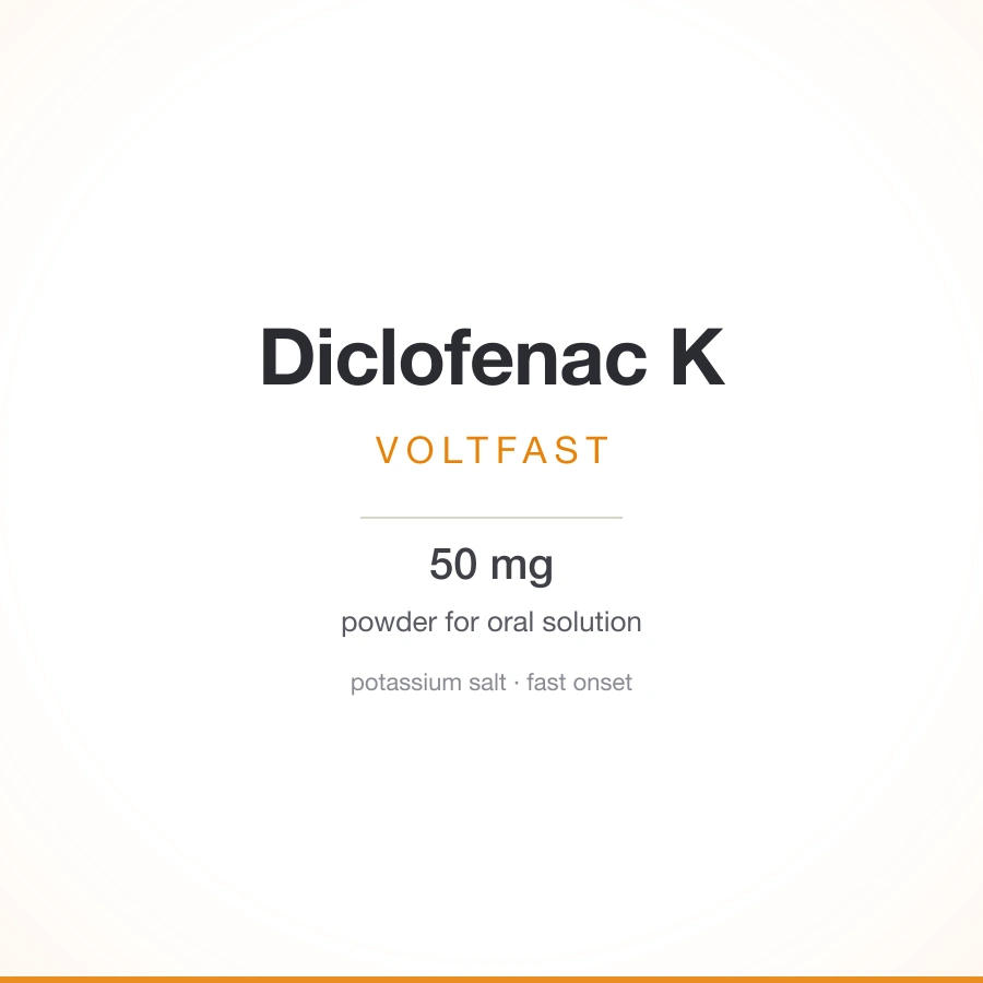 Voltfast (diclofenac potassium) 50 mg sachets
