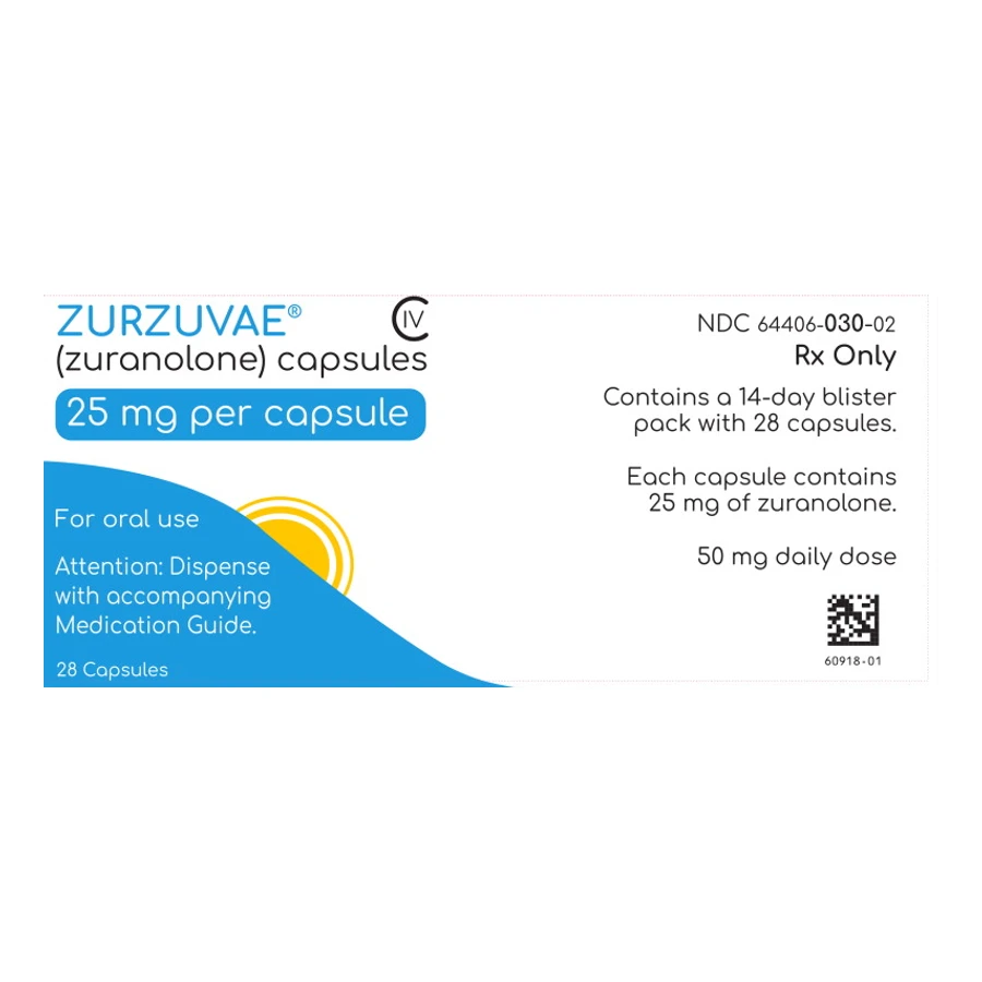 Zurzuvae (zuranolone) 25 mg capsules